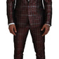 Abito Bordeaux Fantasy Slim Fit Due Pezzi