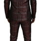 Abito Bordeaux Fantasy Slim Fit Due Pezzi