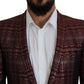 Abito Bordeaux Fantasy Slim Fit Due Pezzi