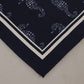 Elegant Blue Seahorse Silk Men's Scarf