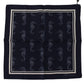 Elegant Blue Seahorse Silk Men's Scarf