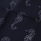 Elegant Blue Seahorse Silk Men's Scarf