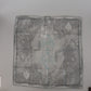 Elegant Grey Cotton Square Scarf