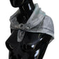 Elegant Grey Cotton Square Scarf