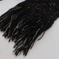 Eleganter schwarzer Schal aus Schurwollmischung