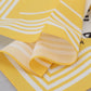 Elegant Yellow Cotton Square Scarf