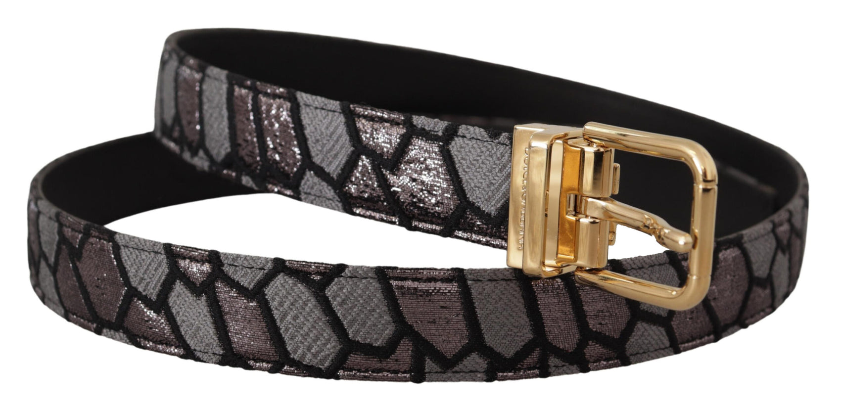 Cintura con scritta in pelle multicolore