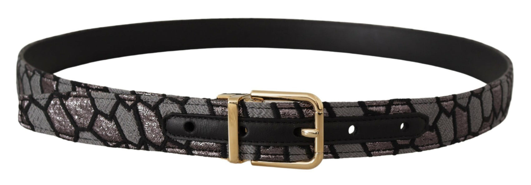 Cintura con scritta in pelle multicolore