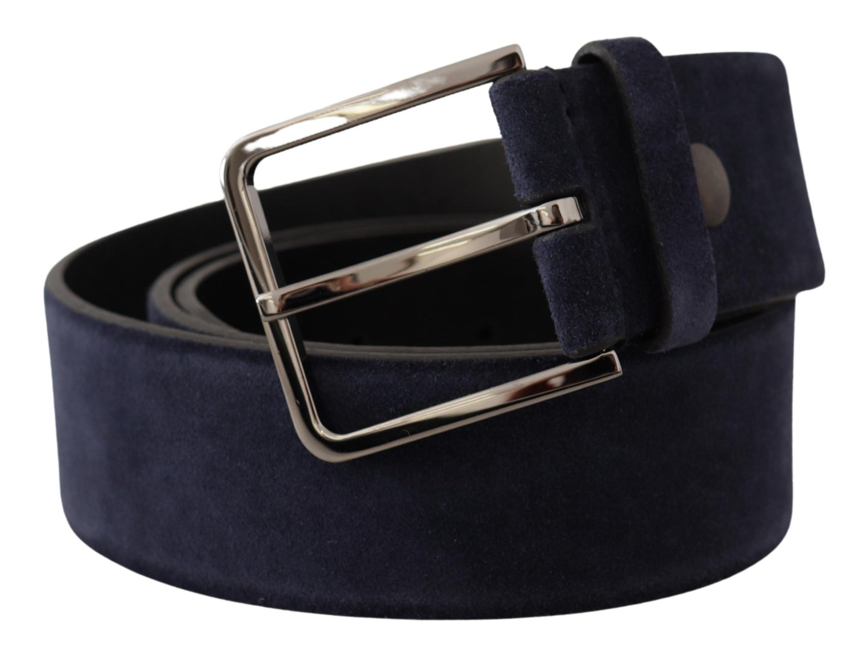 Cintura in pelle di velluto Navy Elegance