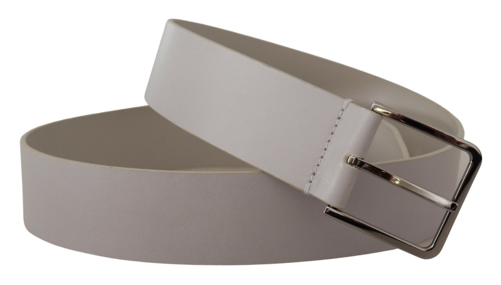 Cintura elegante in pelle di vitello bianco