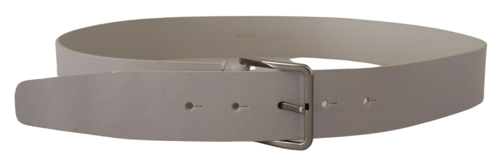 Cintura elegante in pelle di vitello bianco