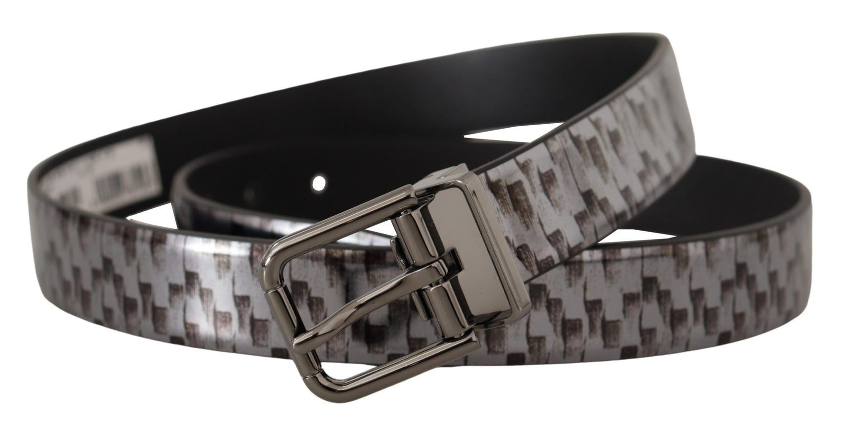 Cintura in pelle italiana elegante in grigio sofisticato