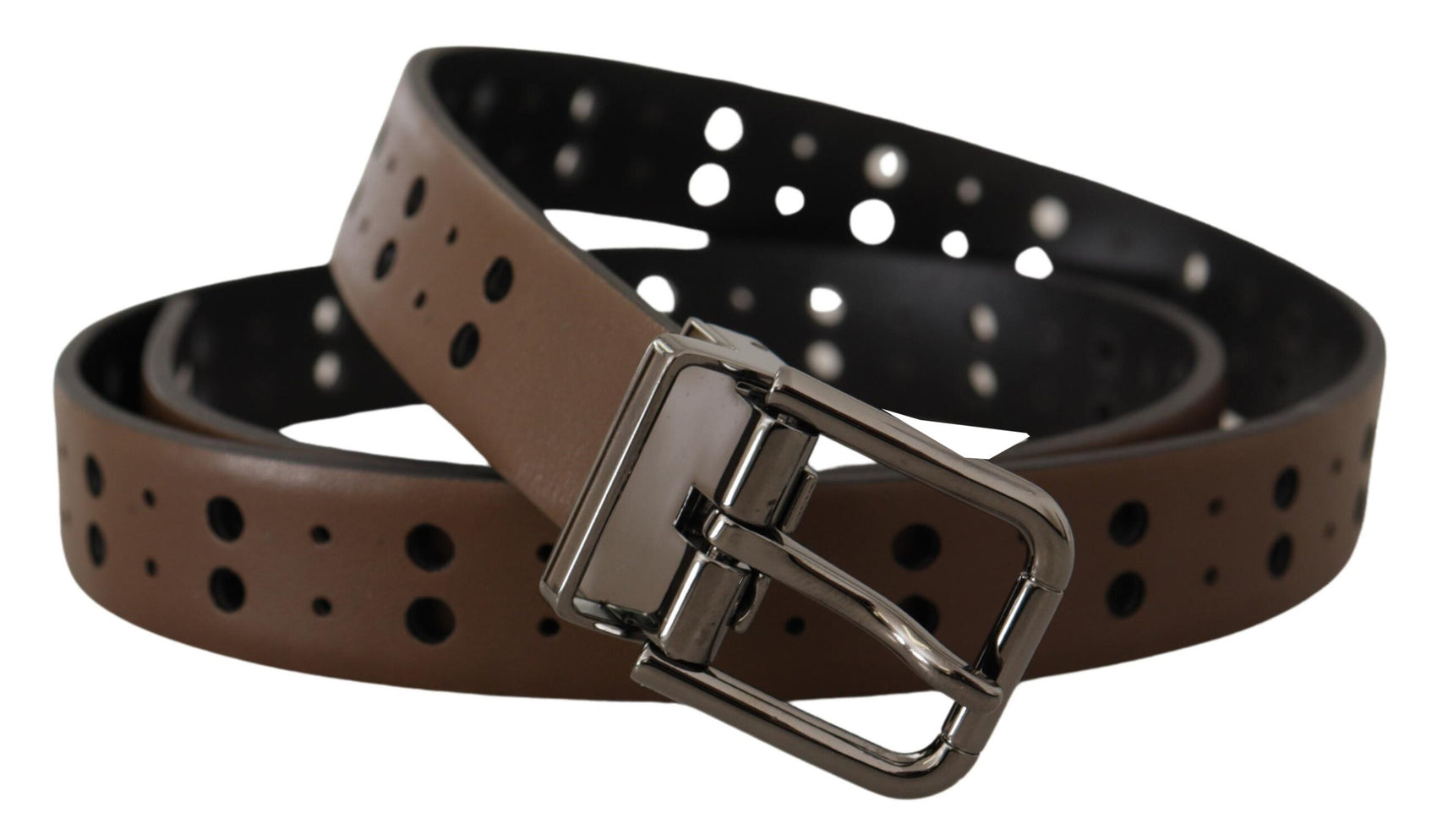 Elegante cintura in pelle con fibbia in metallo