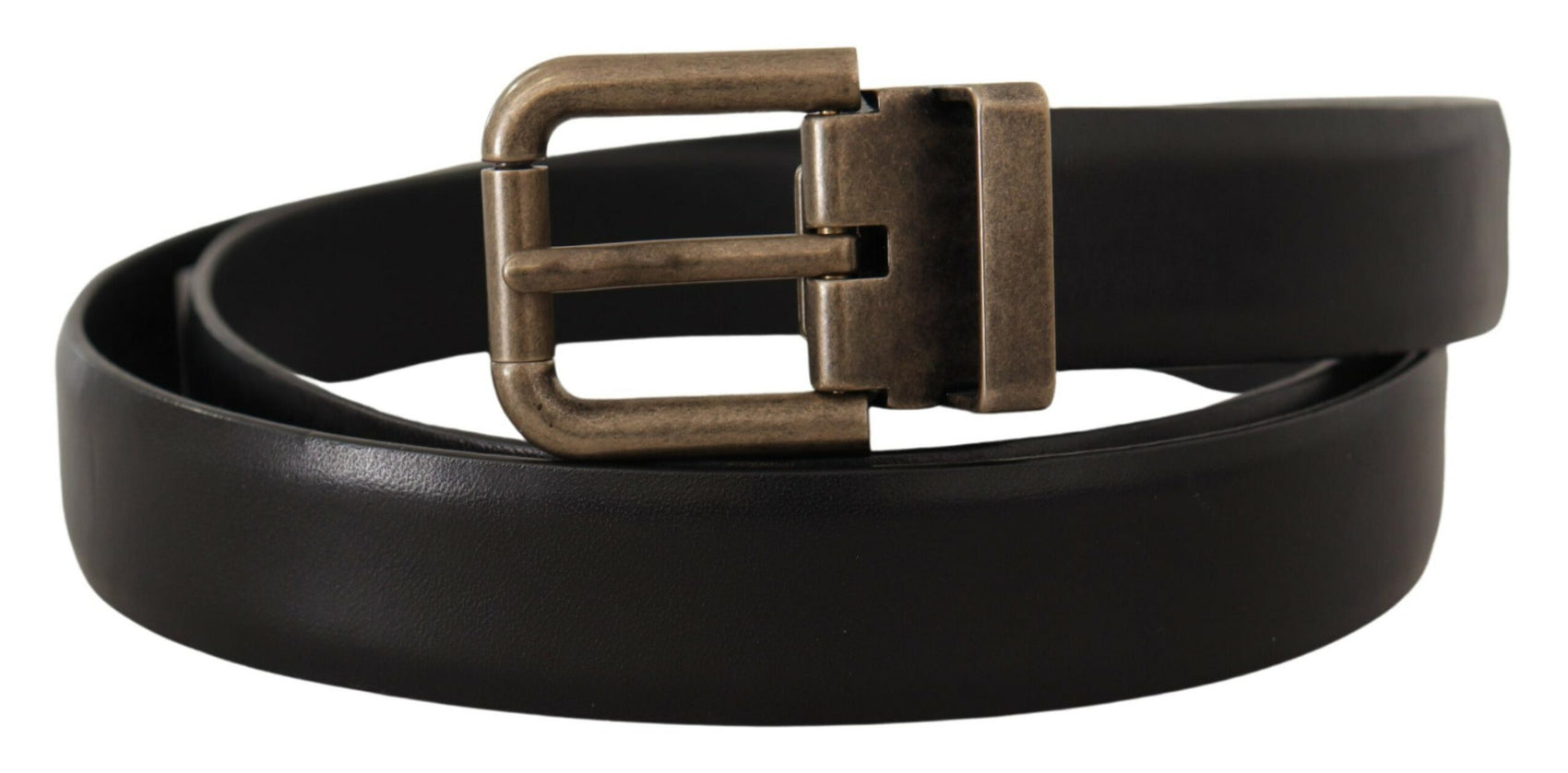 Cintura elegante in pelle di vitello nera
