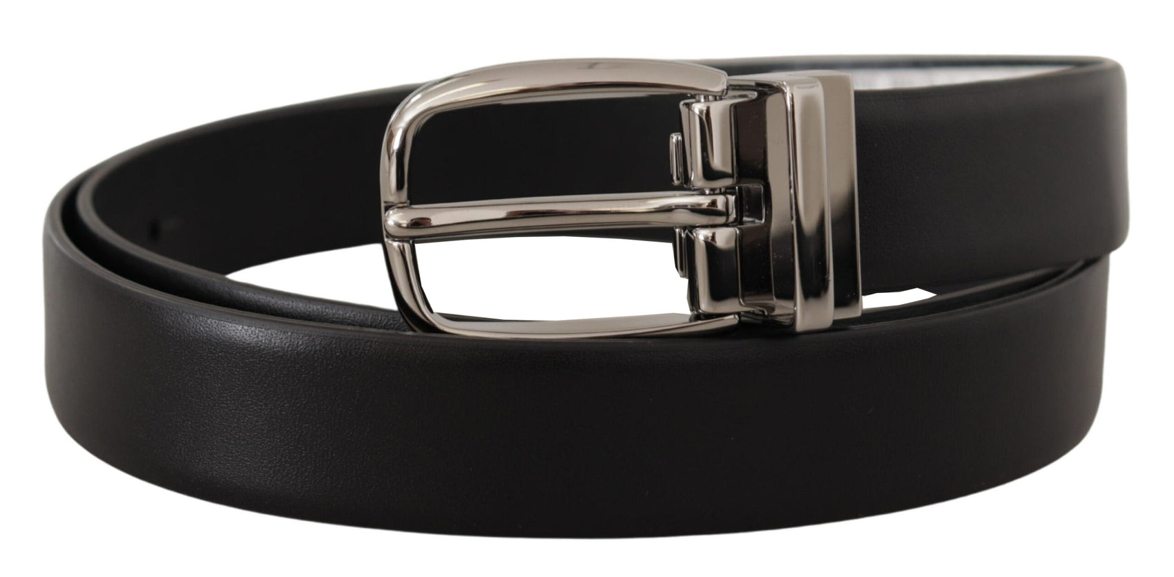 Elegante cintura in pelle con fibbia in metallo