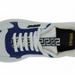 Elegant Blue and White Leather Sneakers