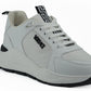 Sleek White Calf Leather Sneakers