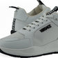 Sleek White Calf Leather Sneakers