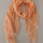 Elegant Peach Linen Scarf