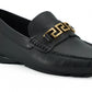 Elegant Black Calf Leather Men's Loafers