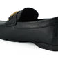 Elegant Black Calf Leather Men's Loafers