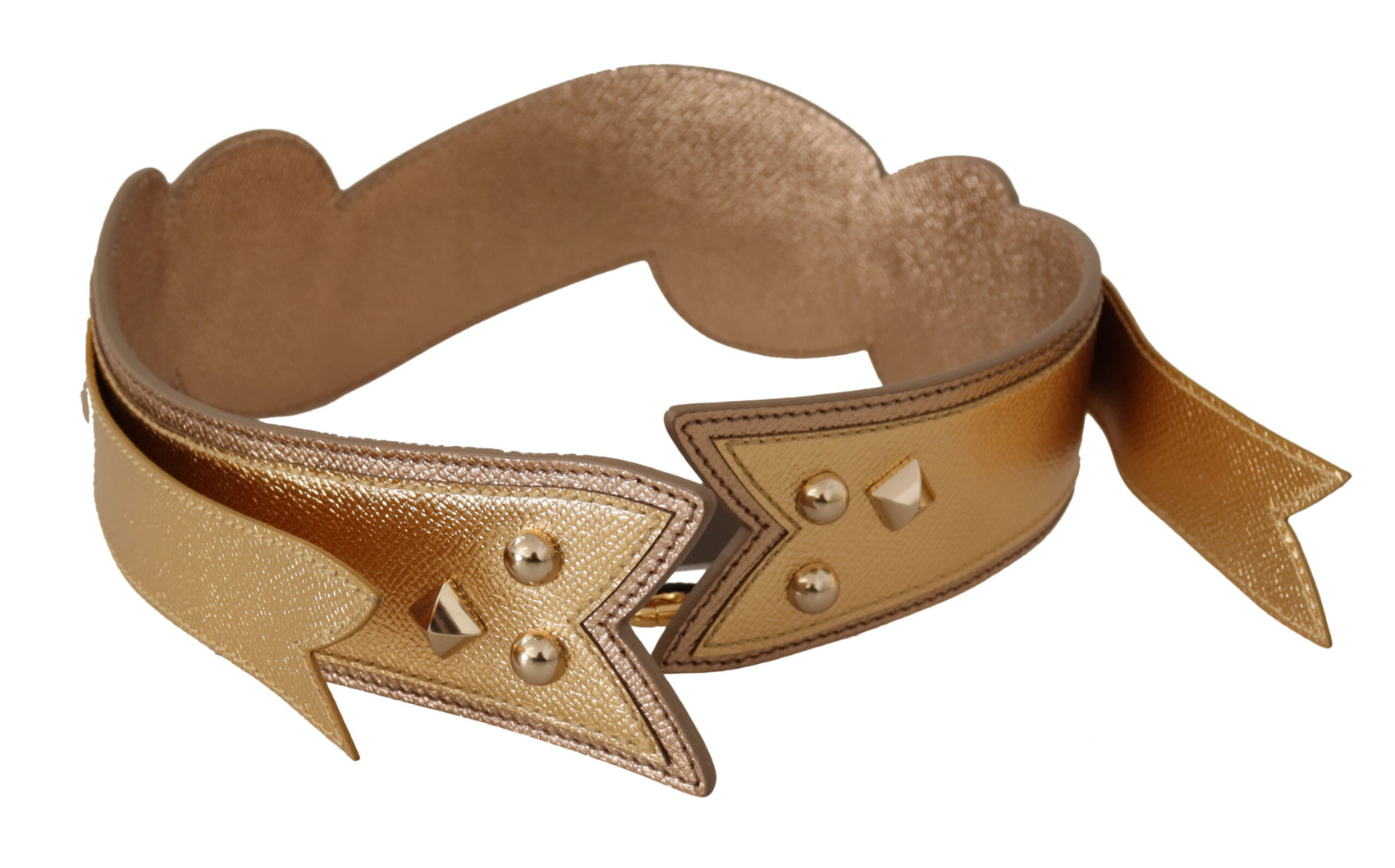 Eleganter Schultergurt aus goldenem Leder