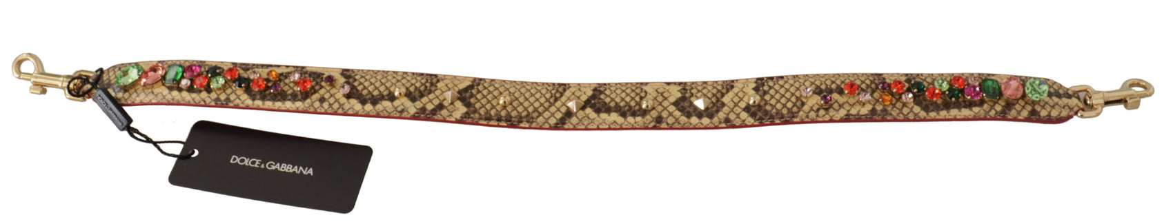 Eleganter Taschengurt aus beigefarbenem Pythonleder