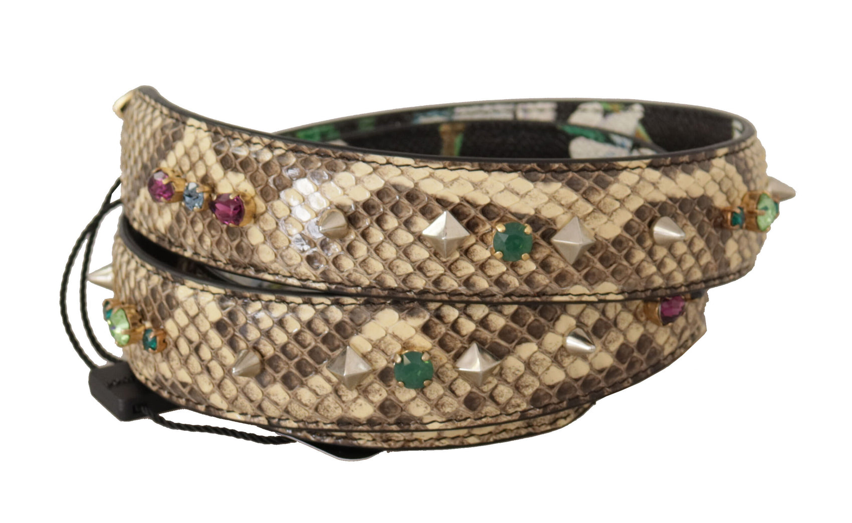 Eleganter Schultergurt aus beigefarbenem Pythonleder