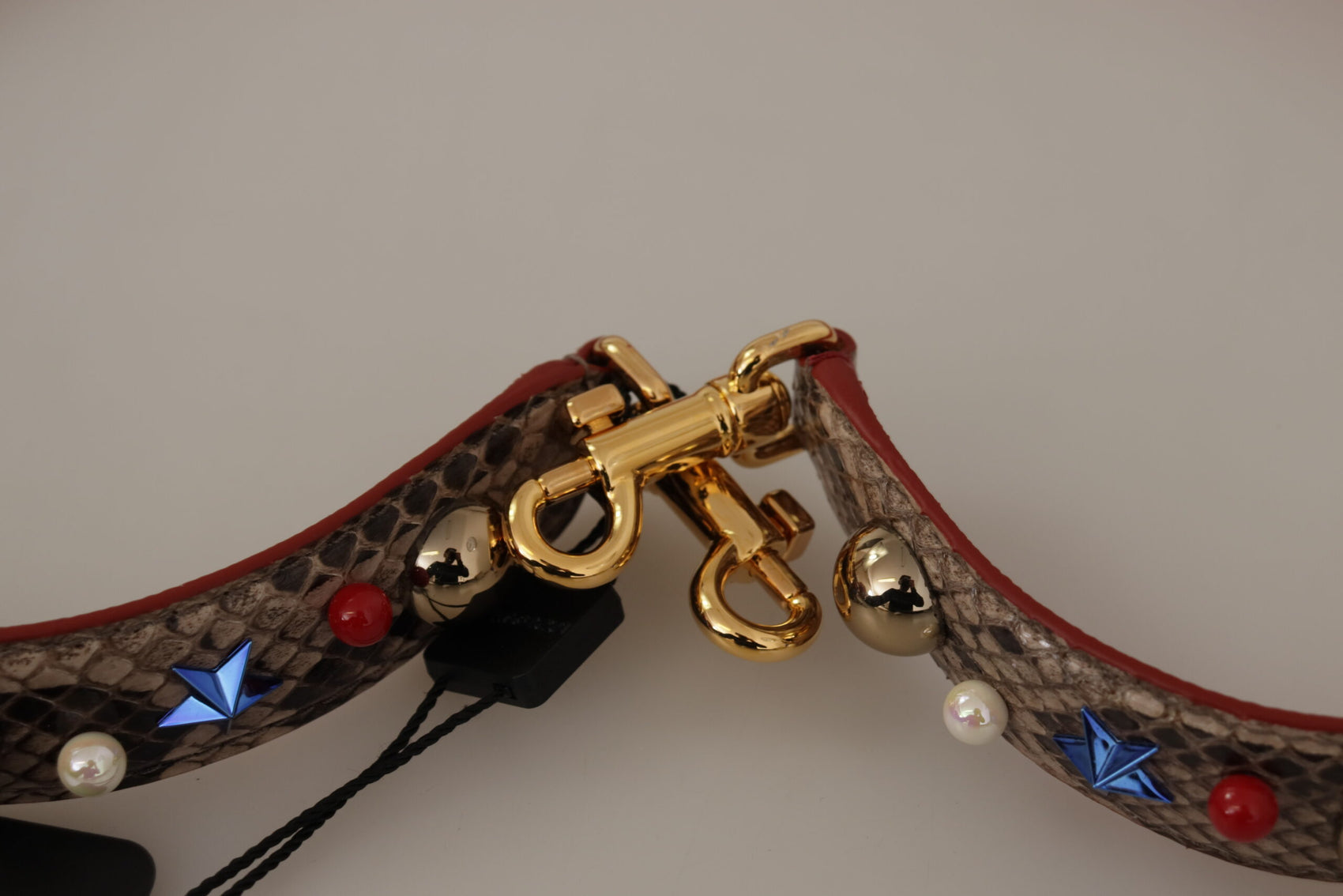 Elegante tracolla in pelle di pitone