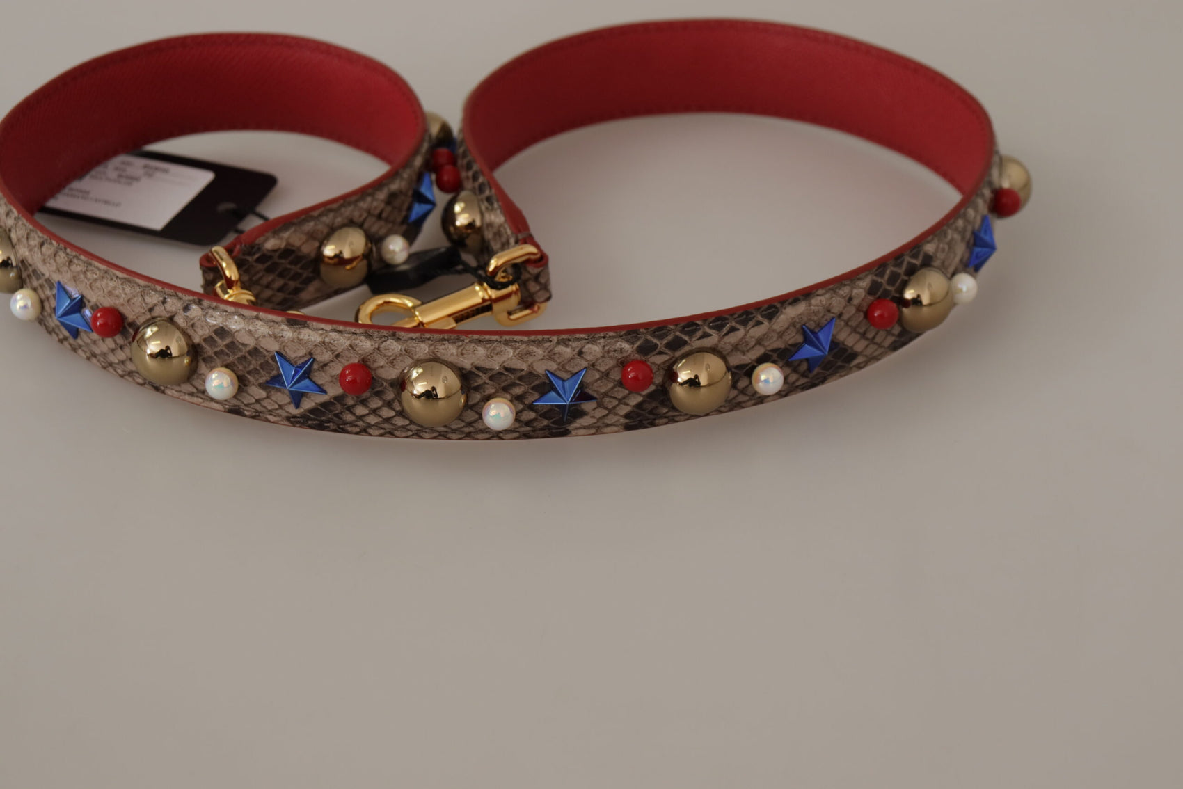 Elegante tracolla in pelle di pitone