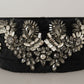 Elegant Rhinestone-Embellished Silk Belt