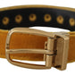 Elegant Velvet Gold Buckle Women's Belt