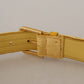 Elegant Velvet Designer Gold-Buckled Belt