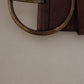 Elegant Leather Belt with Engraved Buckle