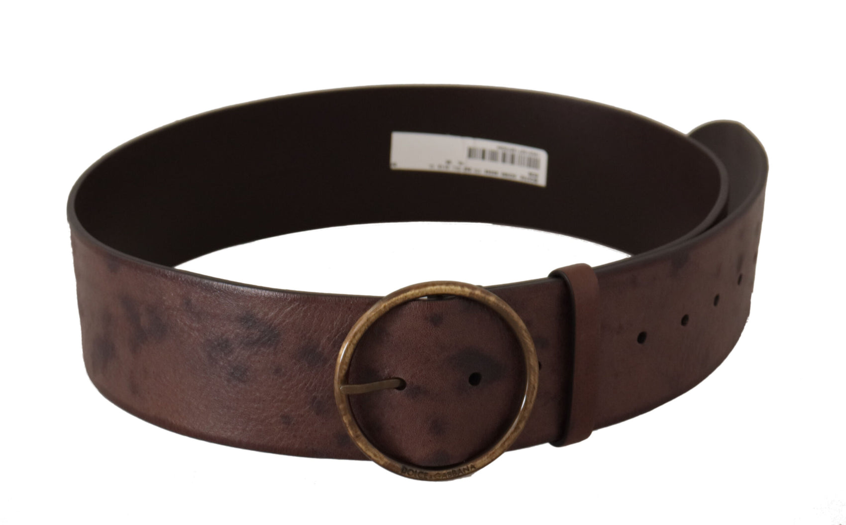 Eleganter dunkelbrauner Ledergürtel mit Logo-Schnalle