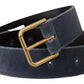 Elegant Navy Velvet Designer Belt