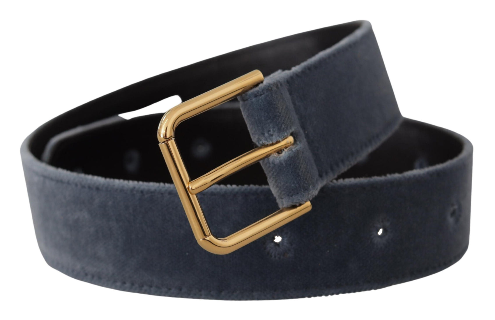 Eleganter Designer-Gürtel aus marineblauem Samt