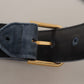 Elegant Navy Velvet Designer Belt