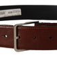 Elegant Leather Belt with Engraved Buckle