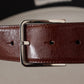 Elegant Leather Belt with Engraved Buckle