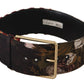 Engraved Logo Multicolor Leather Belt