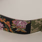 Elegant Multicolor Canvas-Leather Belt