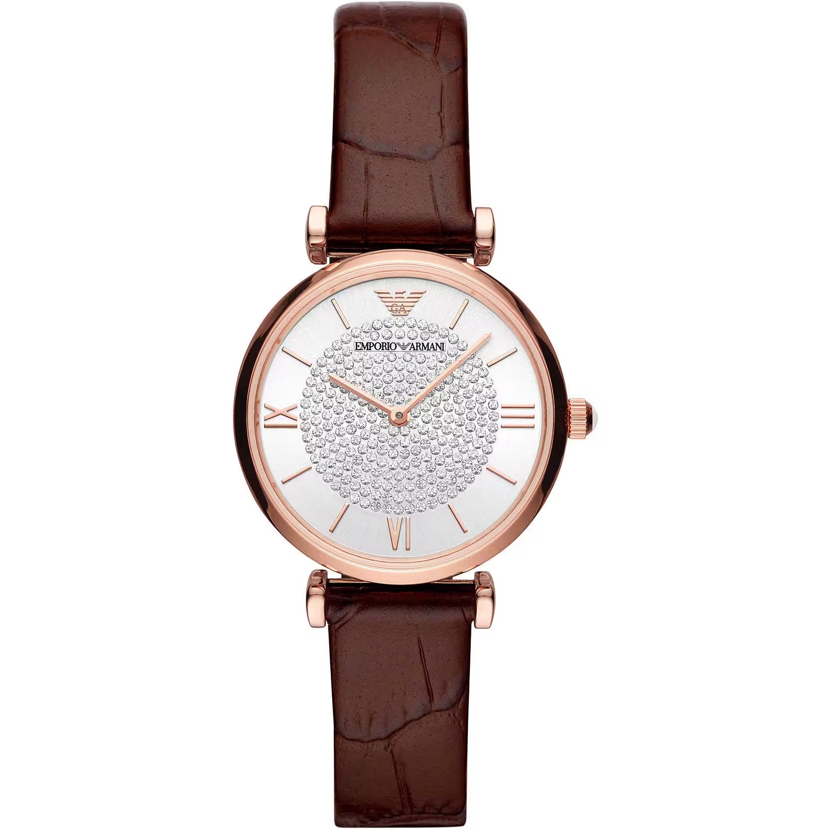 Elegante orologio in pelle bordeaux per donna