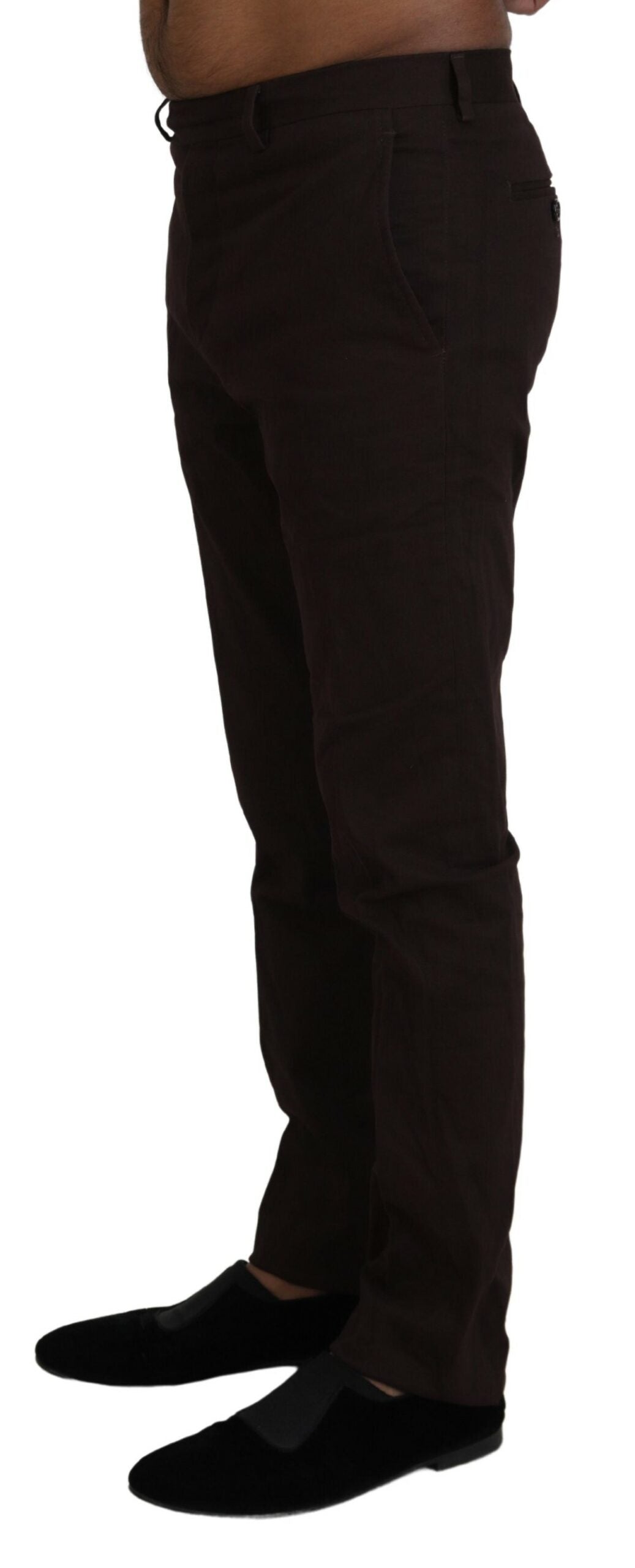 Elegante braune Hose aus Baumwollmischung