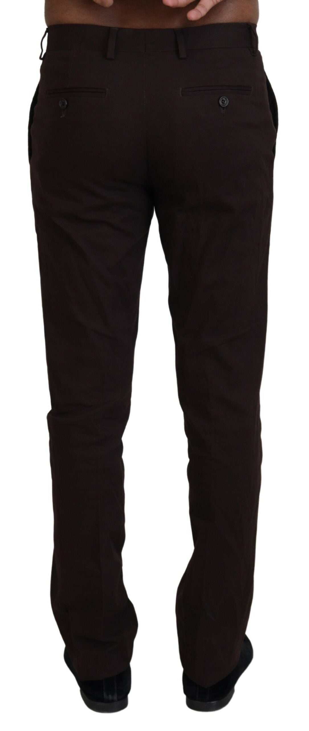 Elegante braune Hose aus Baumwollmischung