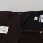 Elegant Brown Cotton Blend Trousers