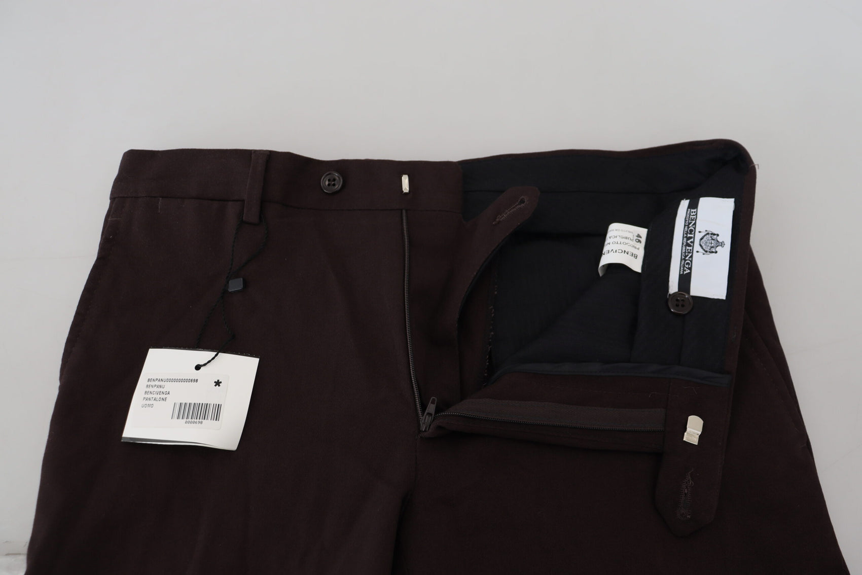 Elegante braune Hose aus Baumwollmischung