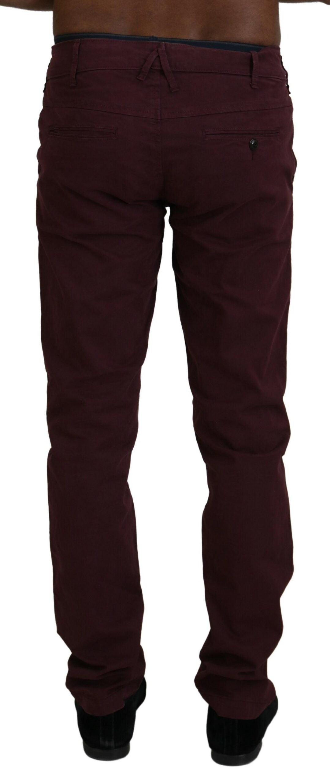 Kastanienbraune Skinny Fit-Baumwollhose