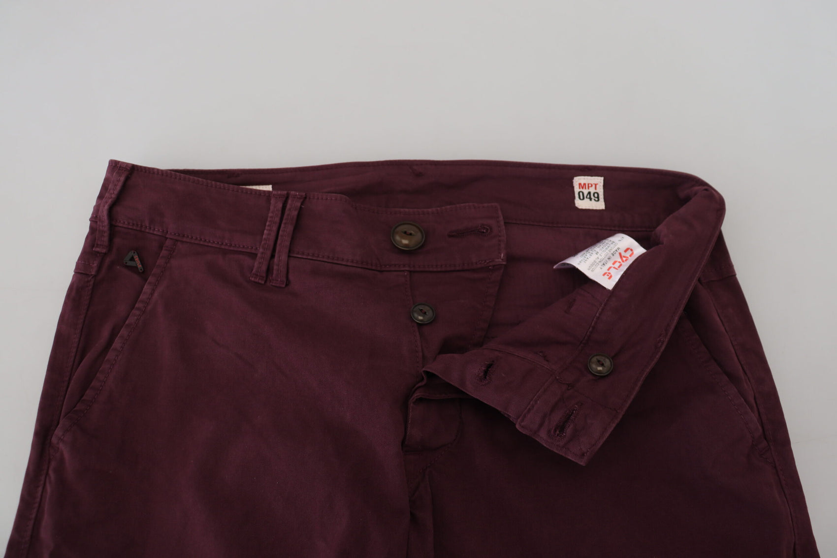 Kastanienbraune Skinny Fit-Baumwollhose