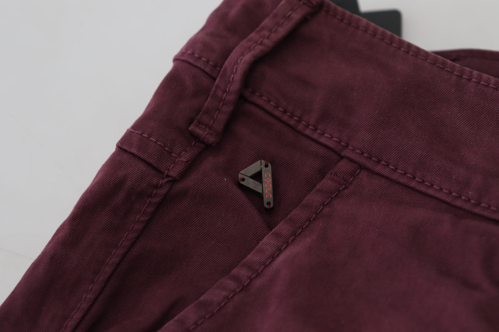 Kastanienbraune Skinny Fit-Baumwollhose